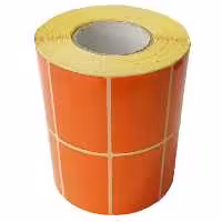 لیبل PVC دو ردیفه نارنجی دیجی کالا سایز 51x34 میلی متر