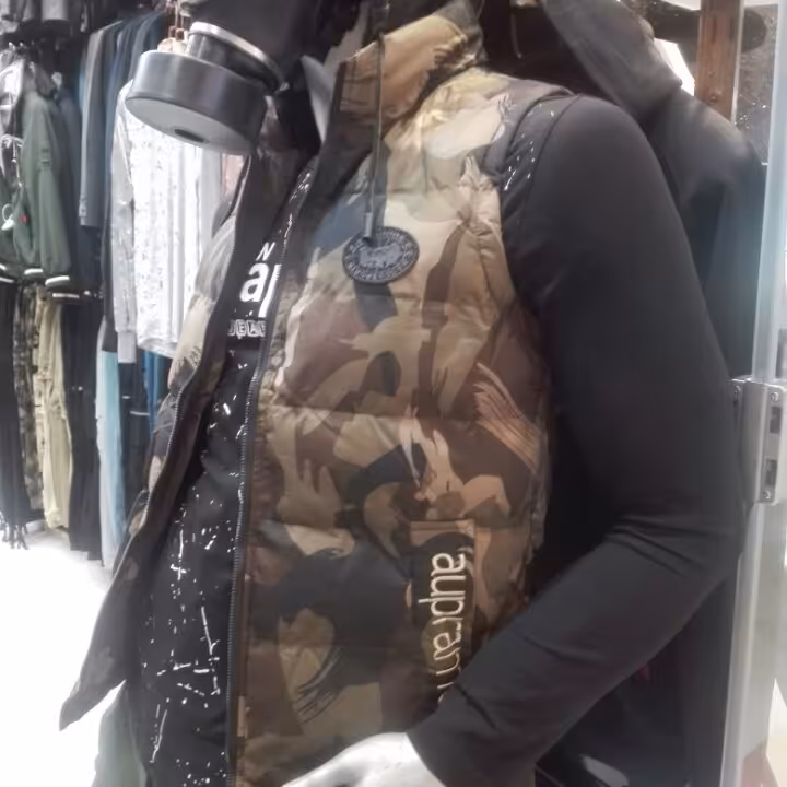 ژیله اسپرت کلاه دار اورجینال طرح چریکی سایز لارج