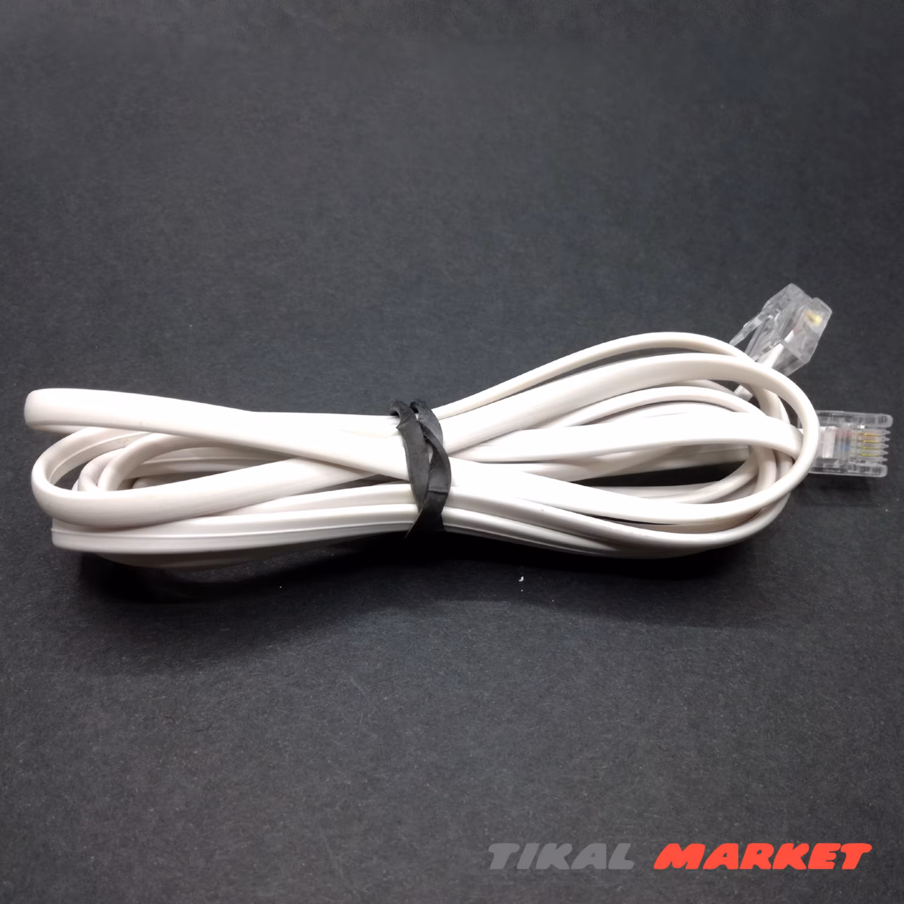 کابل تلفن طول 2 متری سفید