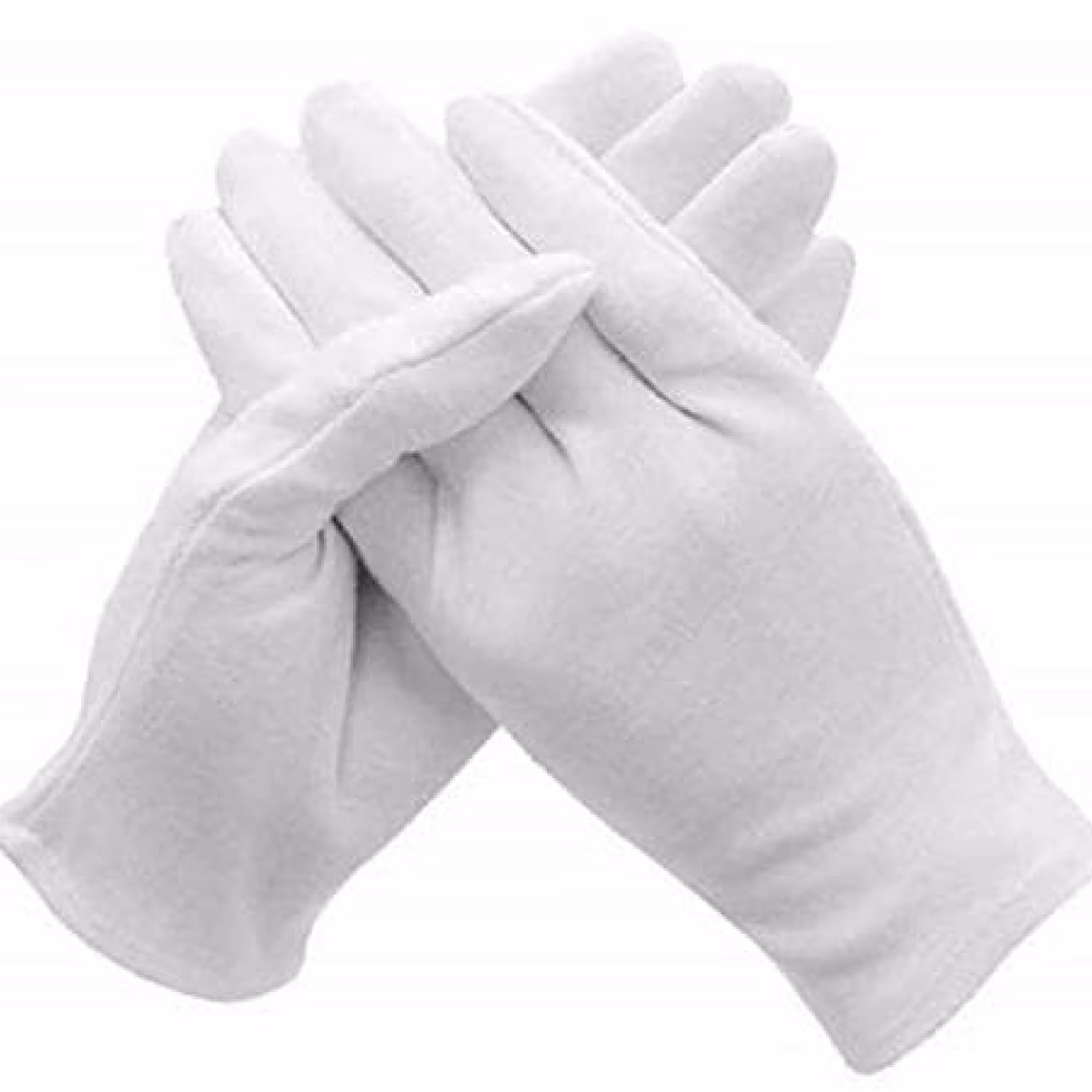 دستکش نخی سفید جعبه دار  مچ کش دار.  دارای سایز های مدیوم اسمال  لارج 