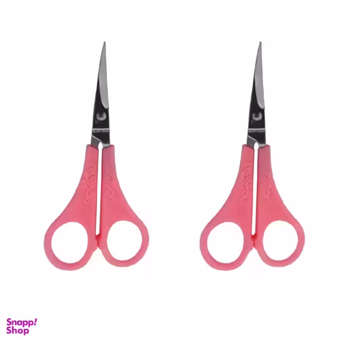 قیچی ابرو مدل 2020 رنگ صورتی بسته 2 عددی