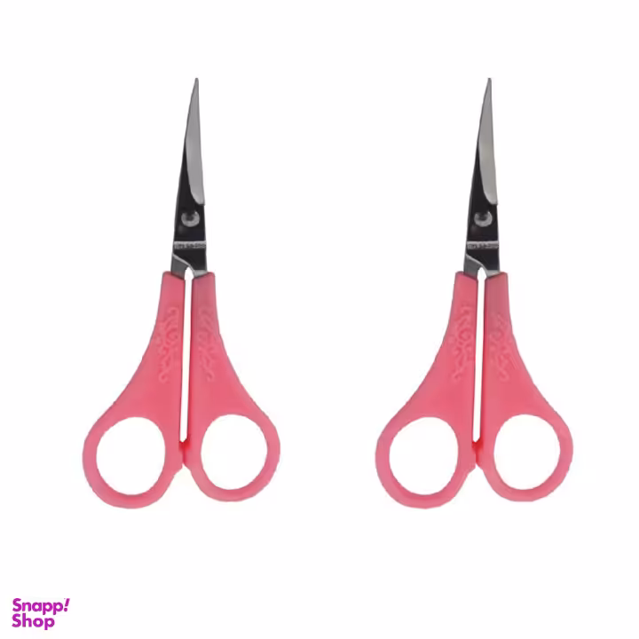 قیچی ابرو مدل 2020 رنگ صورتی بسته 2 عددی