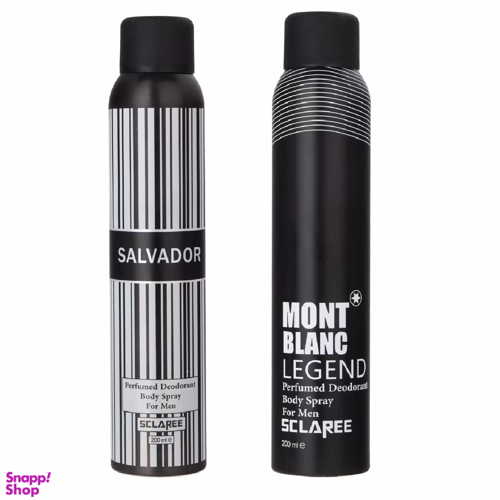 اسپری بدن مردانه اسکلاره (Sclaree) مدل Salvador حجم 200 میلی‌‌لیتر به همراه اسپری بدن مردانه مدل Mont Blanc