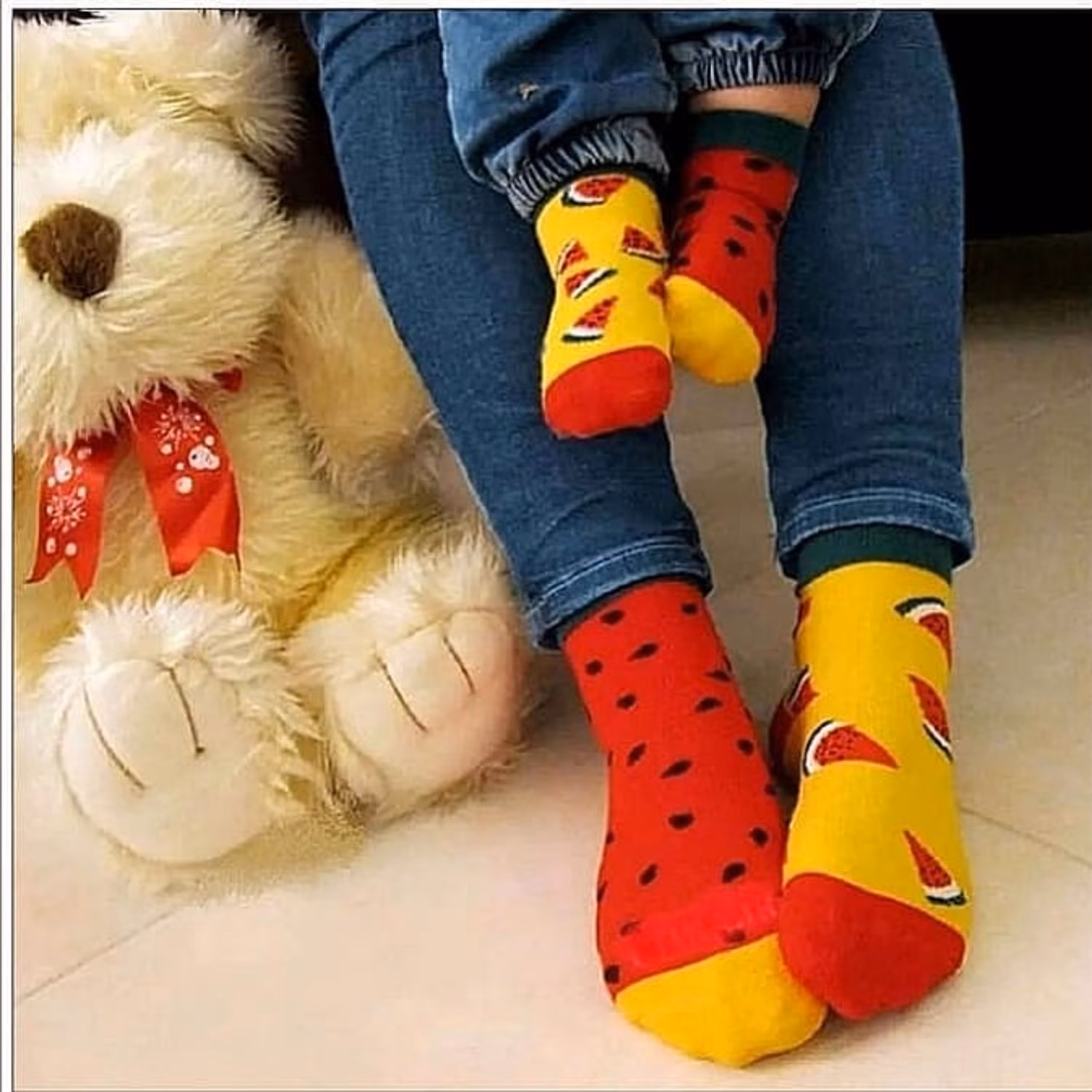 جوراب یلدا جوراب هندوانه نخ پنبه اعلا درجه یک از سایز صفر تا بزرگسال