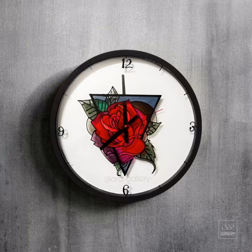 ساعت دیواری طرح رز