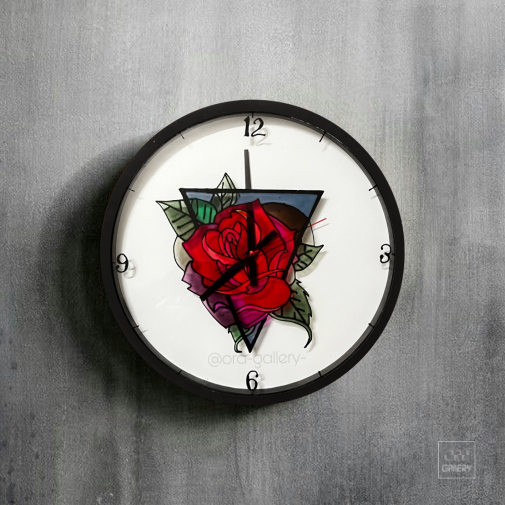 ساعت دیواری طرح رز