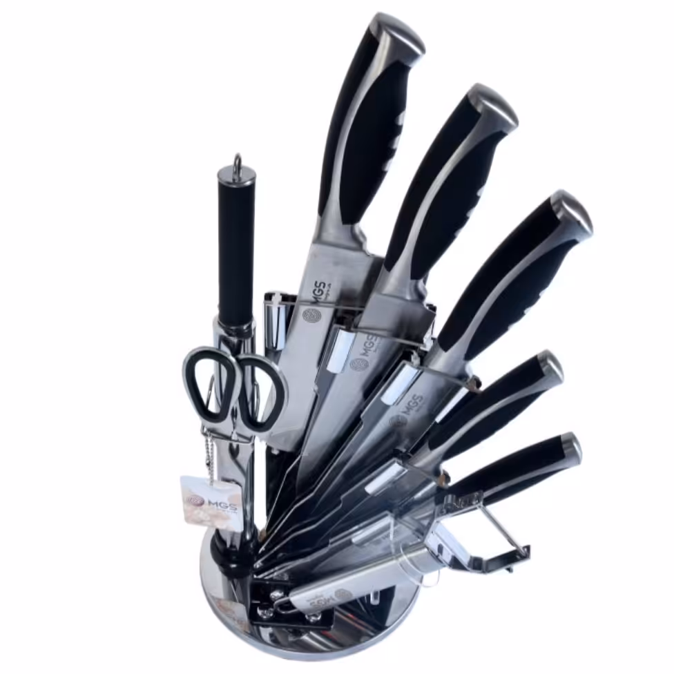 سرویس چاقو آشپزخانه 9 پارچه ام جی اس مدل KS9015B
