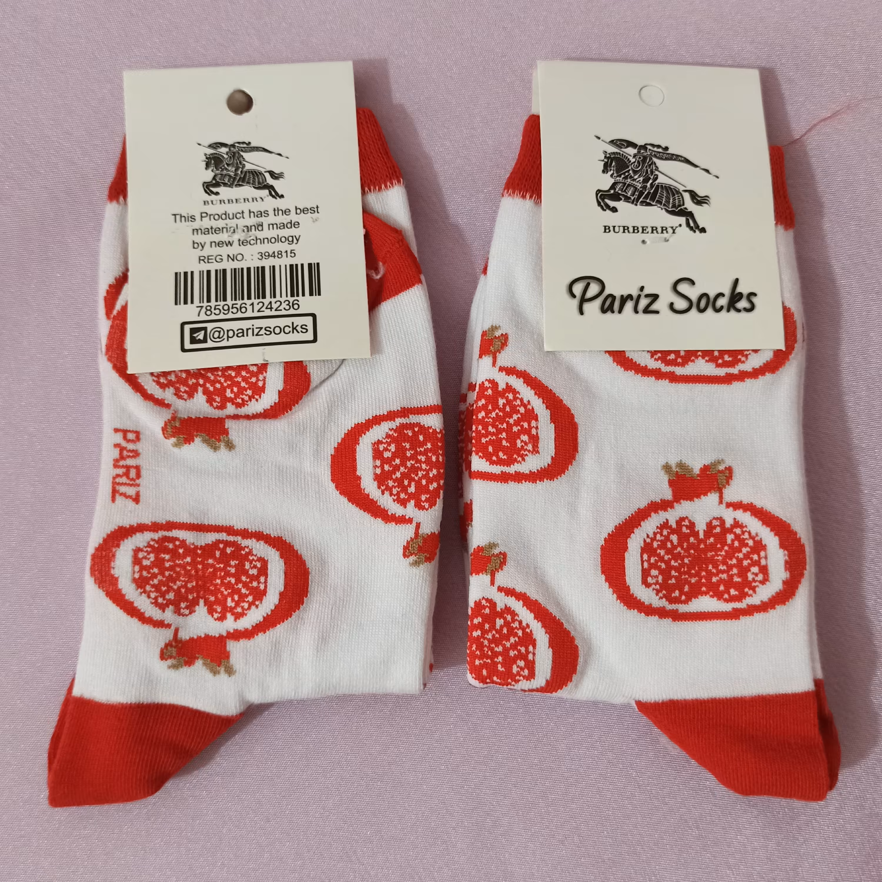 جوراب نیم ساق طرح انار