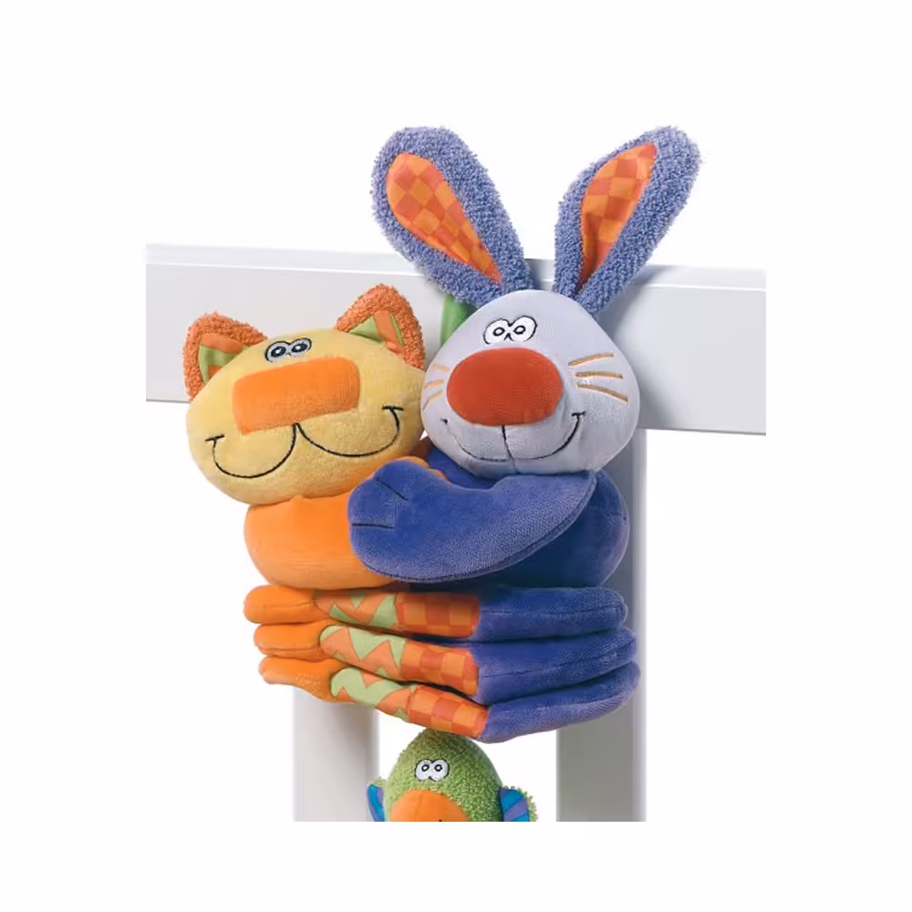 آویز نخ کش موزیکال پلی گرو playgro طرح دوقلو