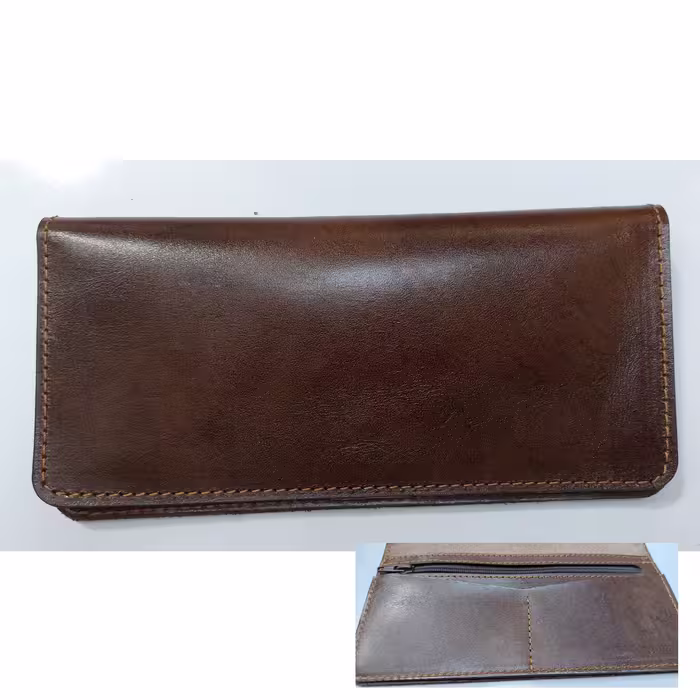 کیف پول تمام چرم طبیعی با دوخت بسیار ظریف و با کیفیت. قابل اجرا در رنگ ها و طرح های متفاوت 
