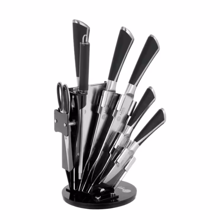 سرویس چاقو آشپزخانه 9 پارچه ام جی اس مدل kS_9025B