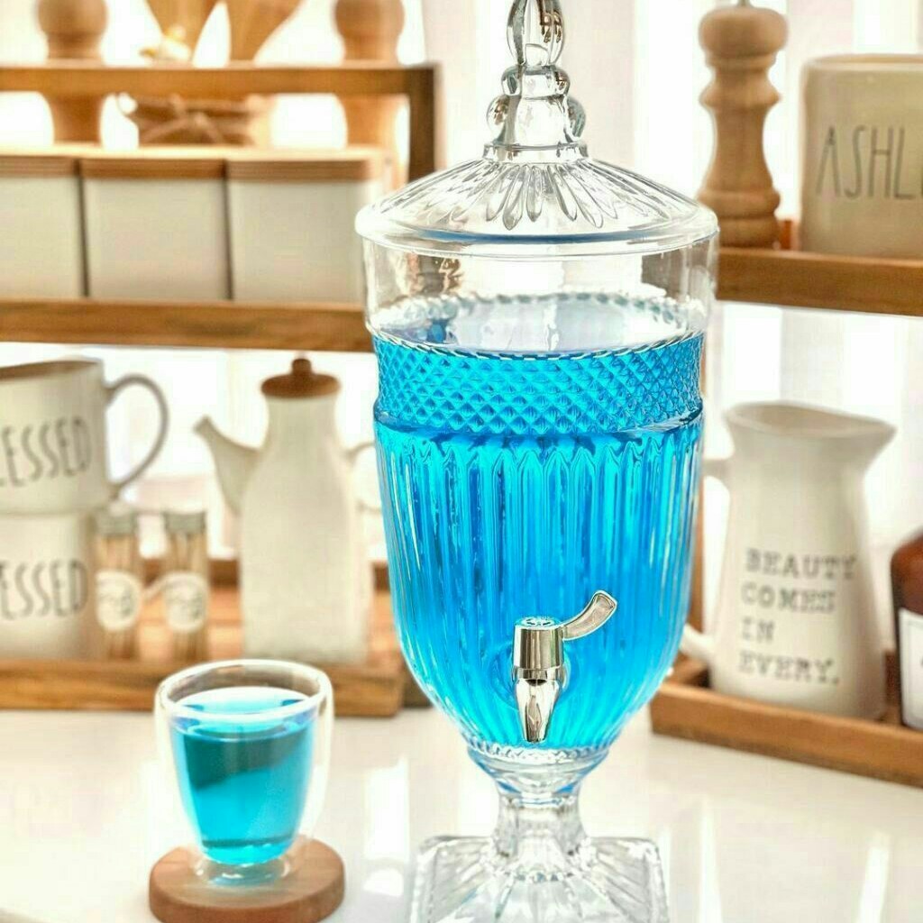 کلمن شیشه ای 5لیتری شیشه شامپاین در طرحهای مختلف موجودی تعداد محدود