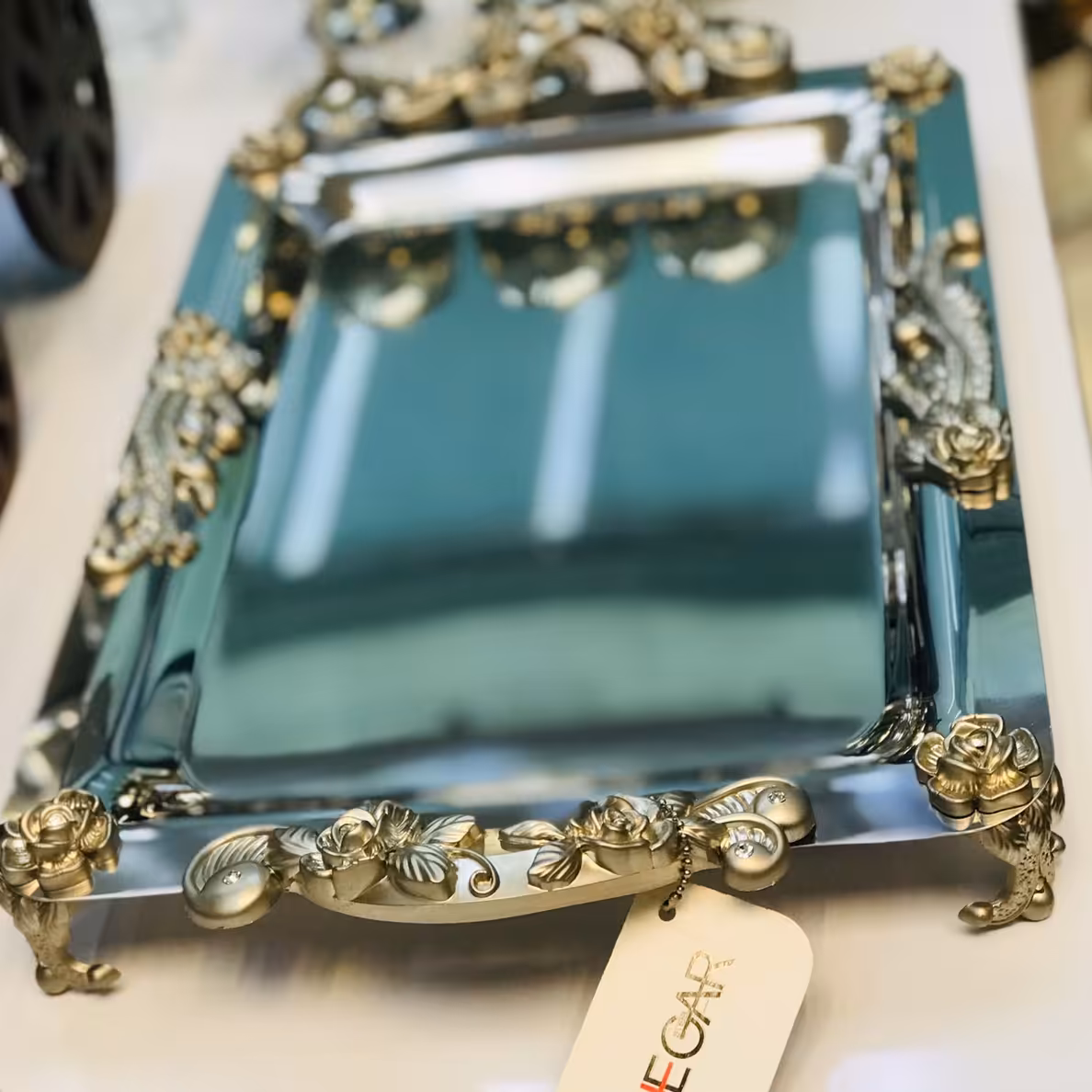 سینی مستطیلی پایه دار