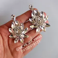 گوشواره   گوشواره تمتم نگین گوشواره عروس گوشواره تمام سنگ 