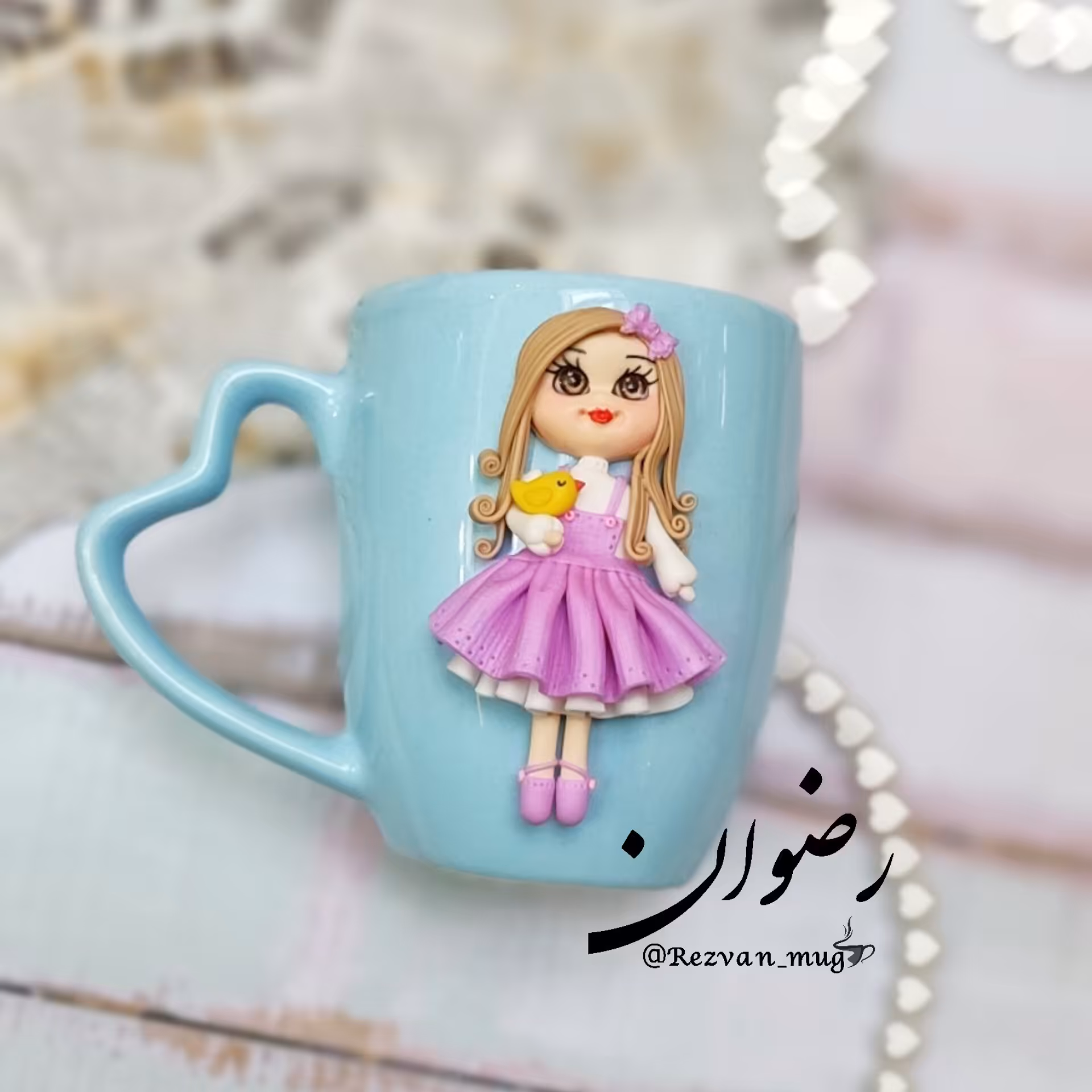 ماگ عروسکی فانتزی دخترانه جذاب