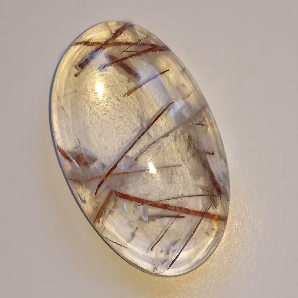 نگین کوارتز روتایل طلایی معدنی (1)