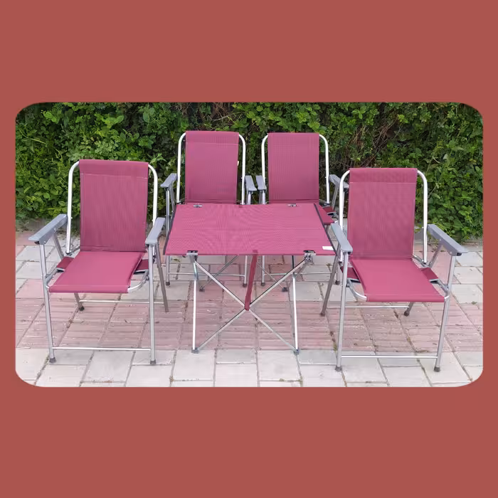 صندلی مسافرتی چهار پایه ای استرانگ (ست 4 نفره)