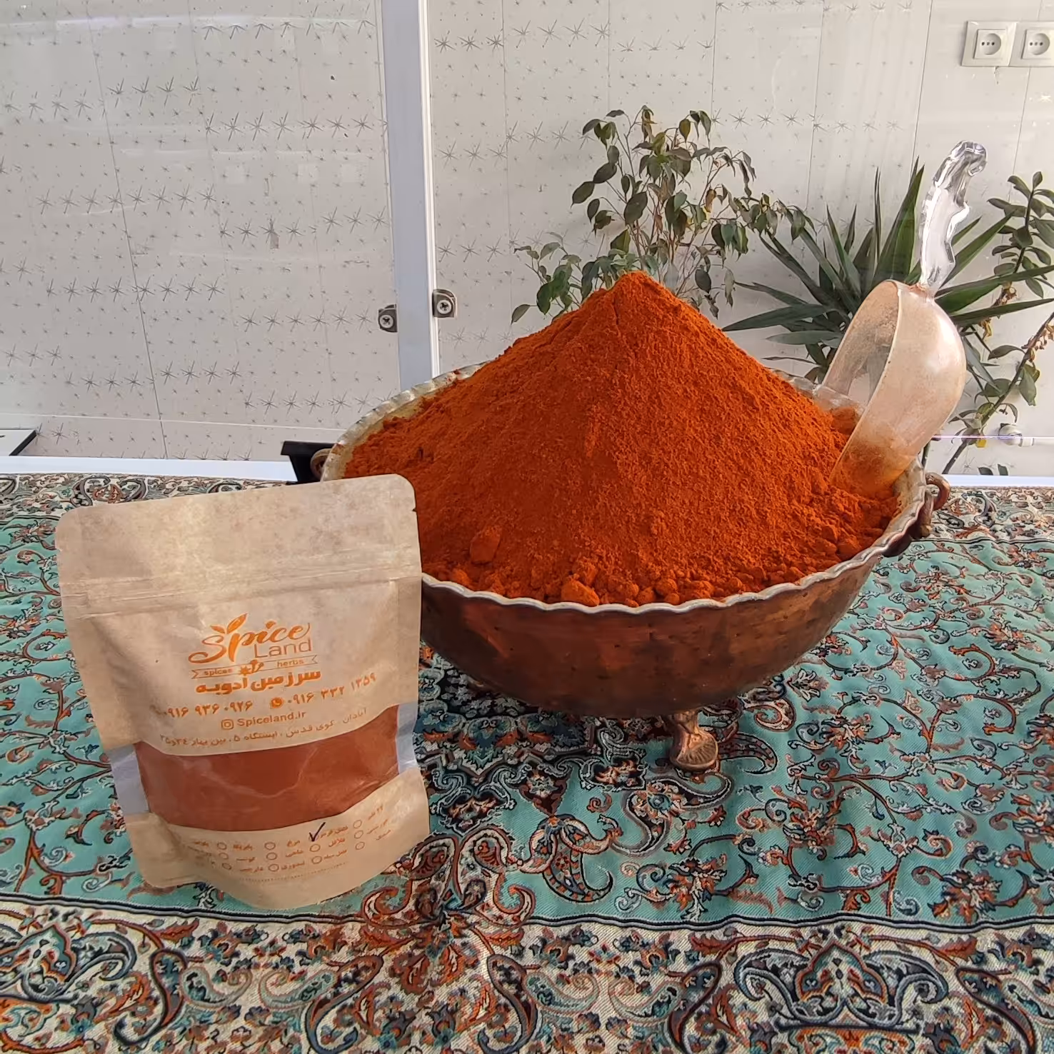 پودر فلفل قرمز چیلی تند و آتشین (500گرم)