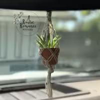 آویز گلدان جلو ماشین مکرومه کوچک