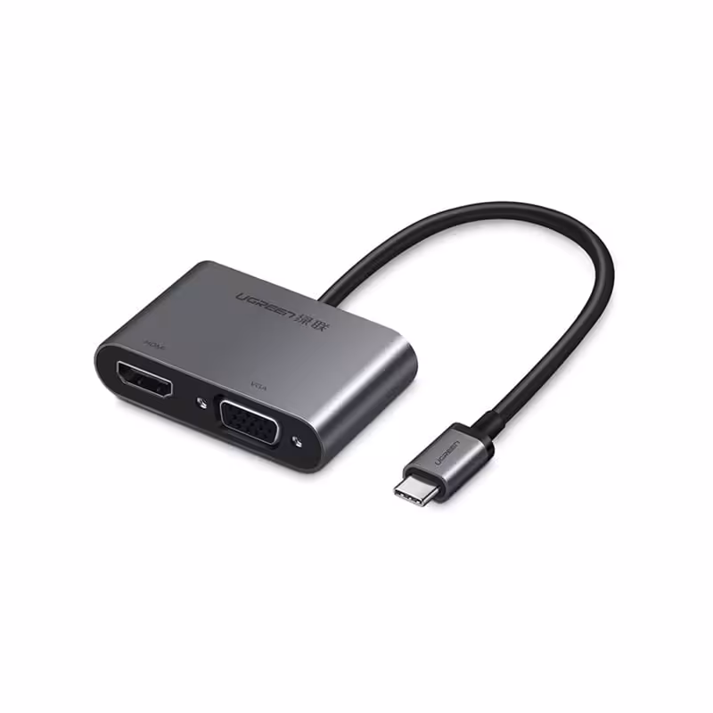 مبدل usb-C به VGA/HDMI یوگرین مدل CM162-50505