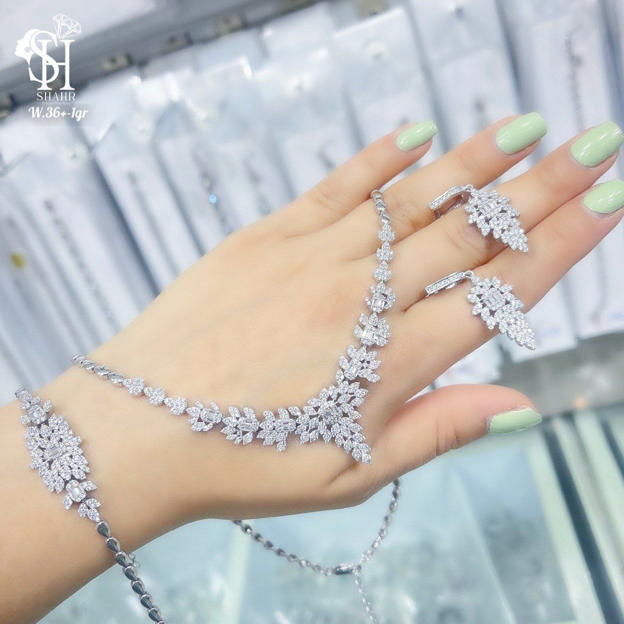 سرویس جواهری نقره 925 عیار