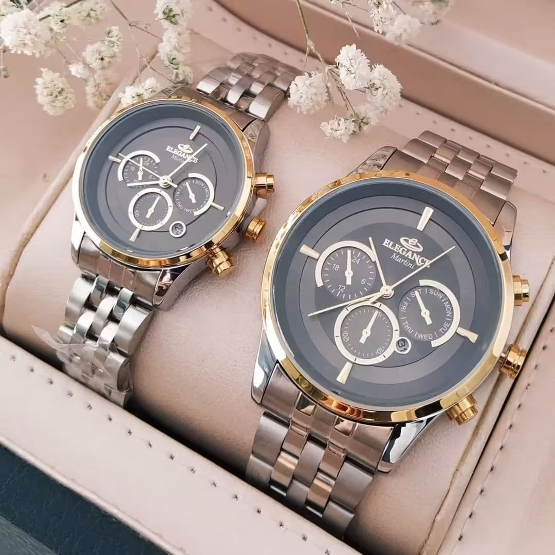 ساعت ست موتور ژاپن درجه یک موتوره الگانس  دارای قفل چفتی