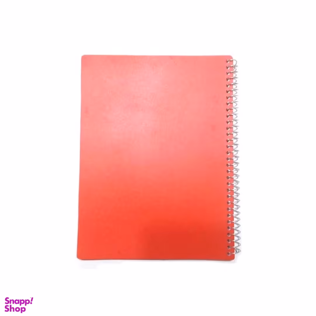 دفتر 100 برگ جلد ساده فنر تک رنگ قرمز