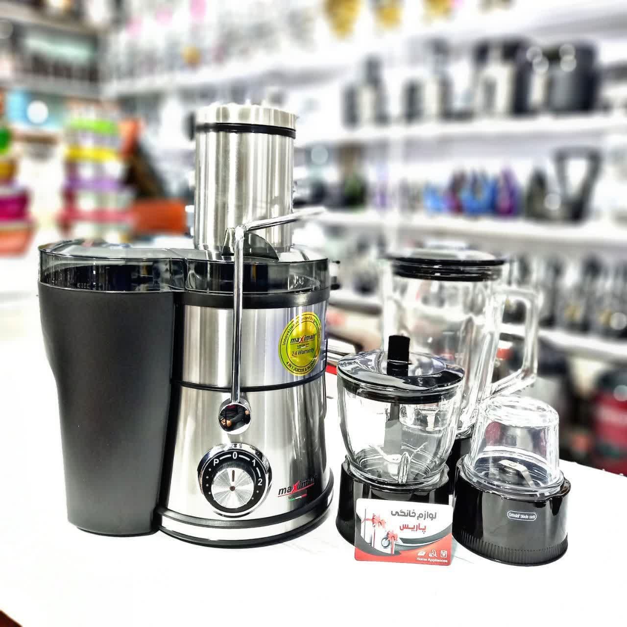 آبمیوه گیری آب میوه گیری 4کاره مکسیمن گلو استیل مدل Max2002