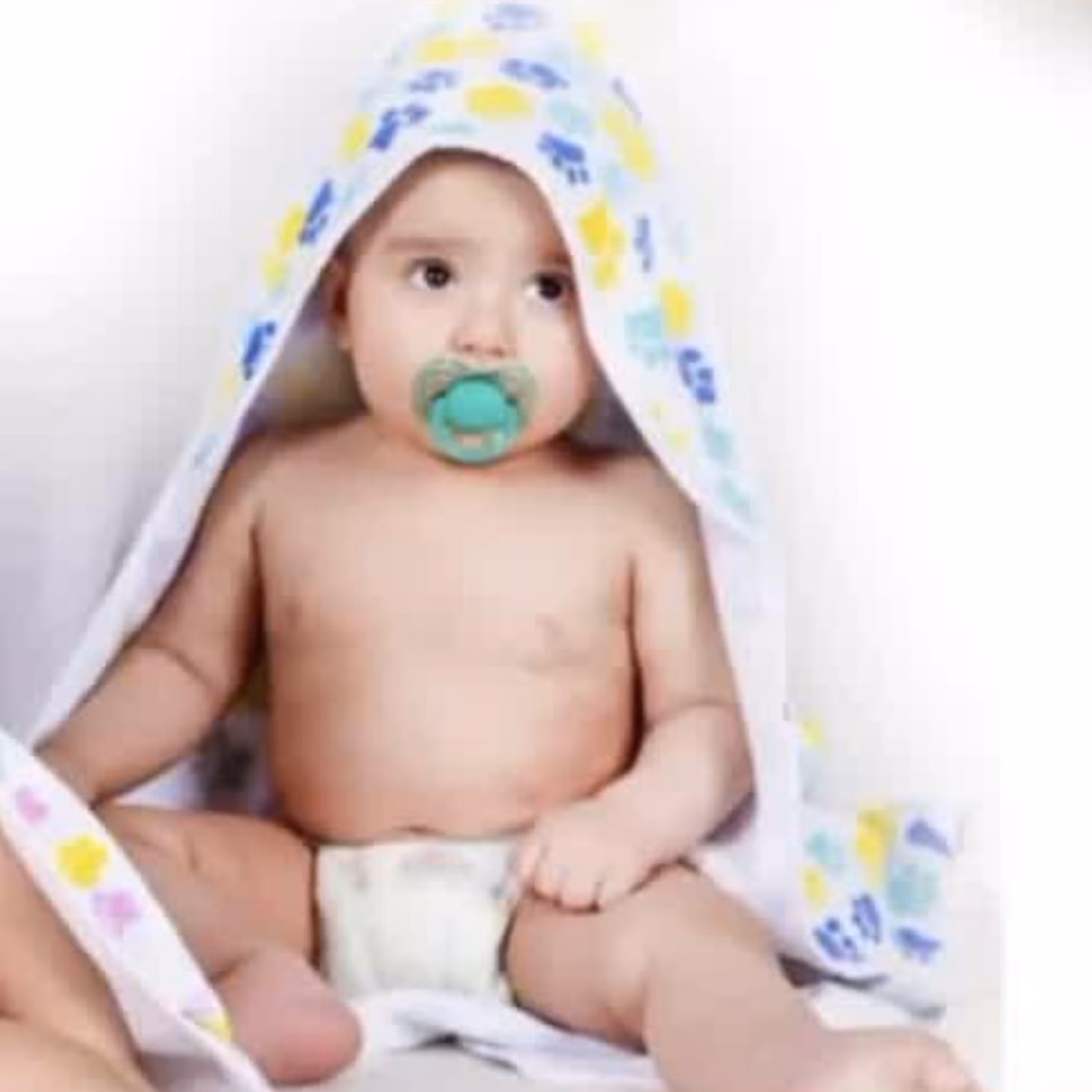 سرویس حوله 6  تکه نوزاد پودایران طرح پنگول ابی (100درصد پنبه) ضد حساسیت