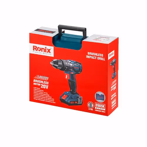 دریل پیچ گوشتی براشلس شارژی 8905k رونیکس چکشی