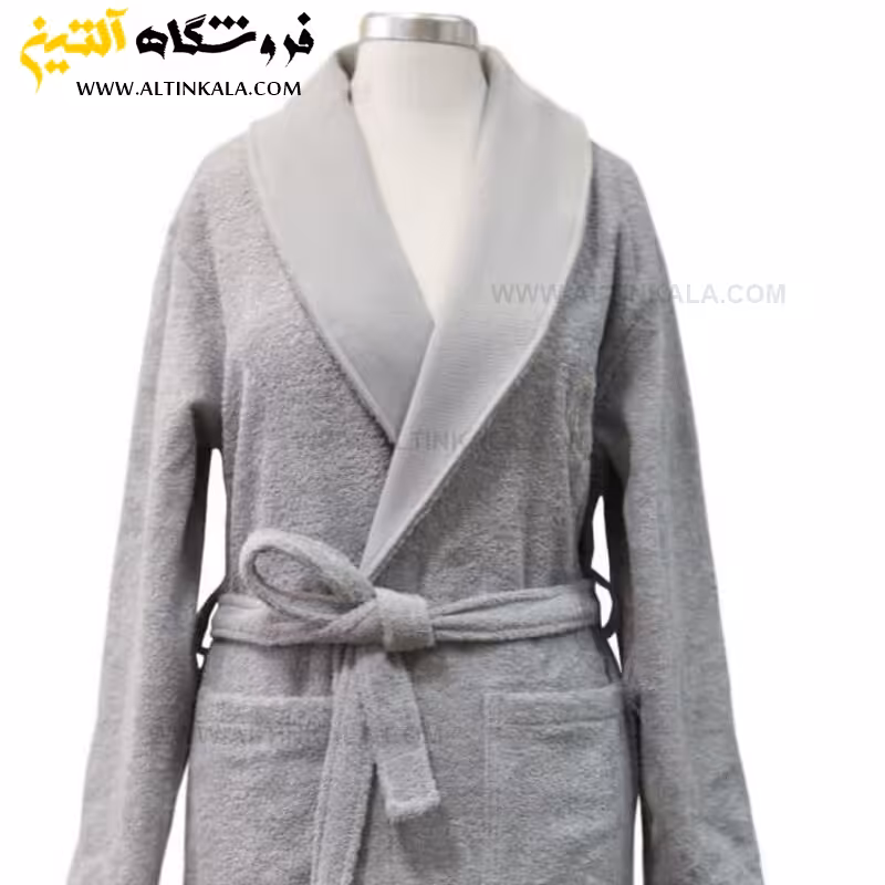 حوله پالتویی گلدوزی پودایران طرح ماهان طوسی سایز 125