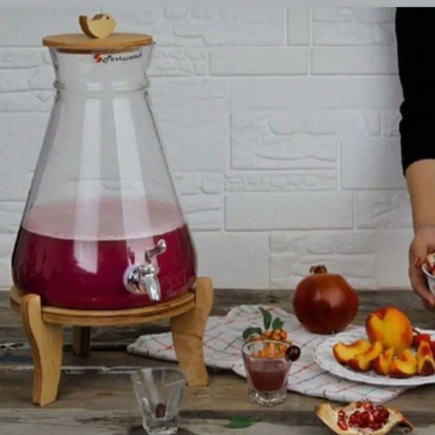 کلمن شیشه ای طرح کوزه