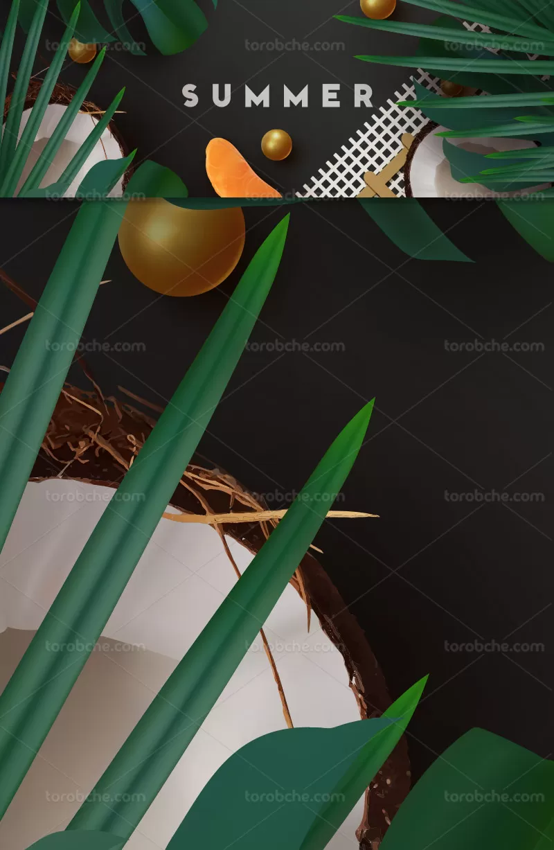 وکتور بکگراند بنر تابستانه | گرافیک با طعم تربچه