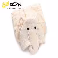حوله پالتویی کودک سلین طرح فیل کرم روشن سایز 10-11