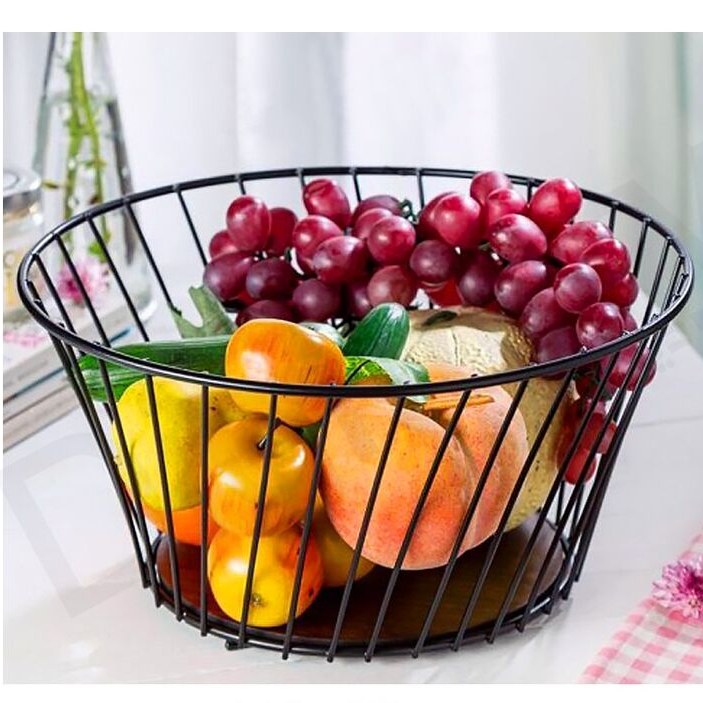 سبد میوه طرح مورب فلزی(ظرف پذیرایی)