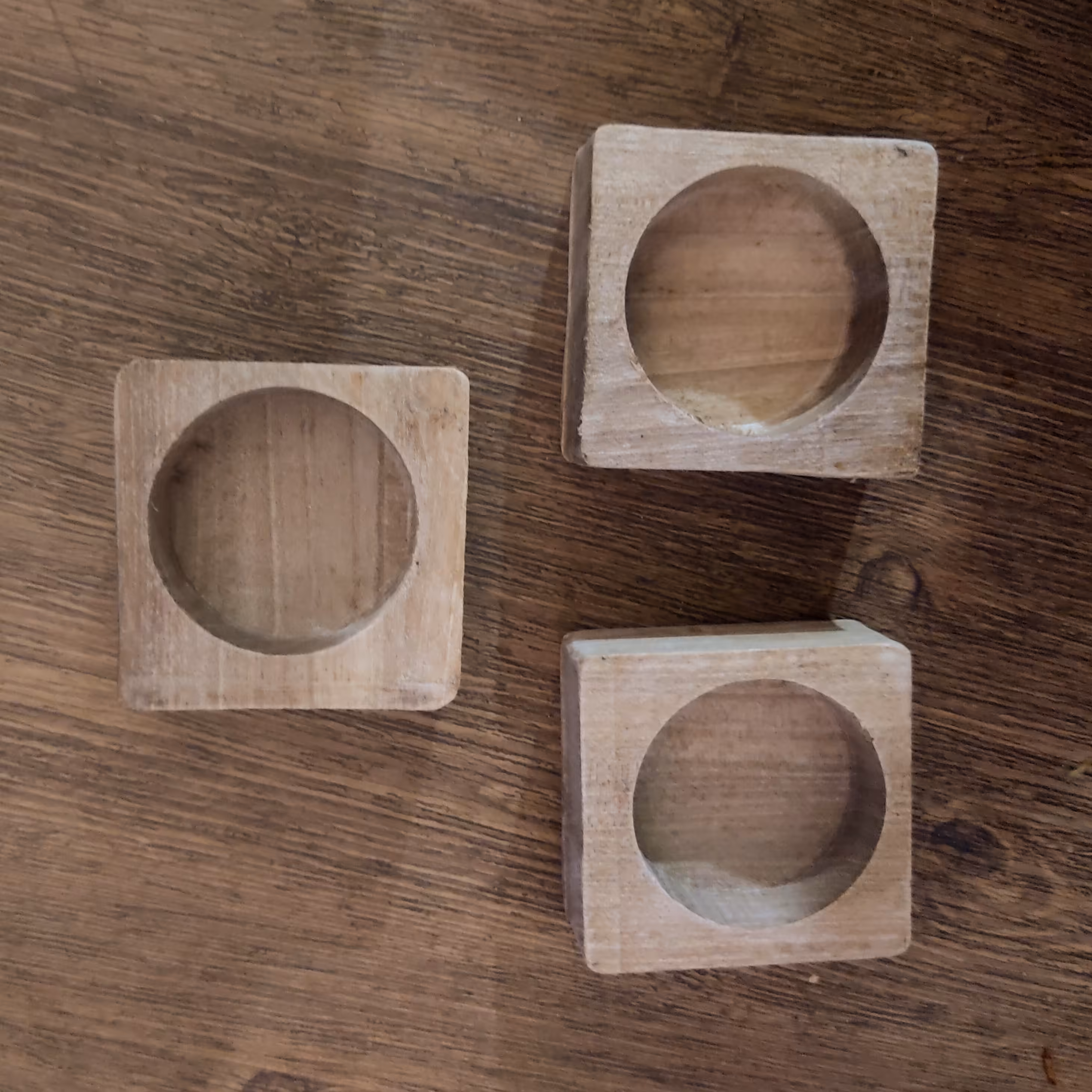 جا شمعی چوبی چوب گردو 5 عدد