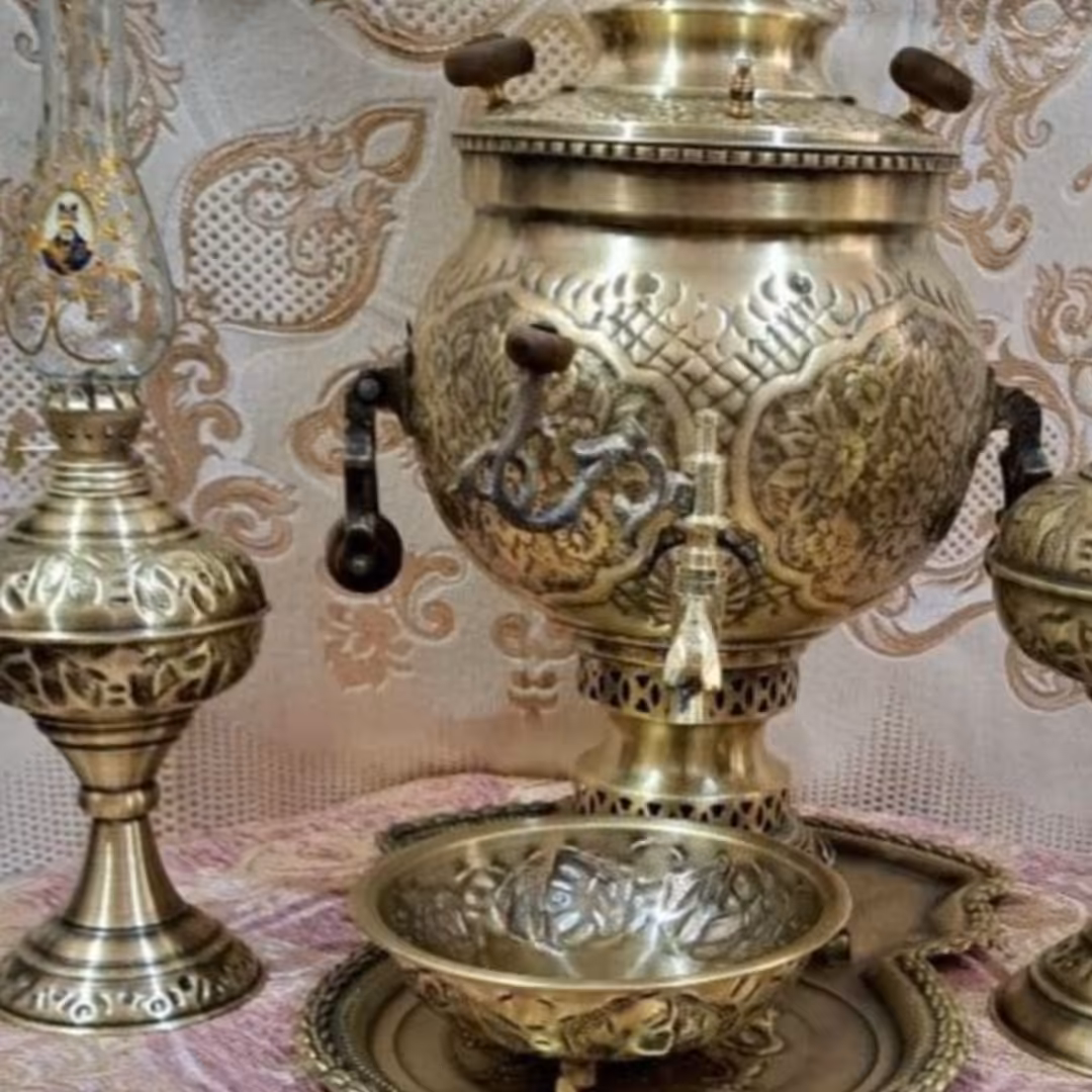 سماور برنجی  گازی و زغالی