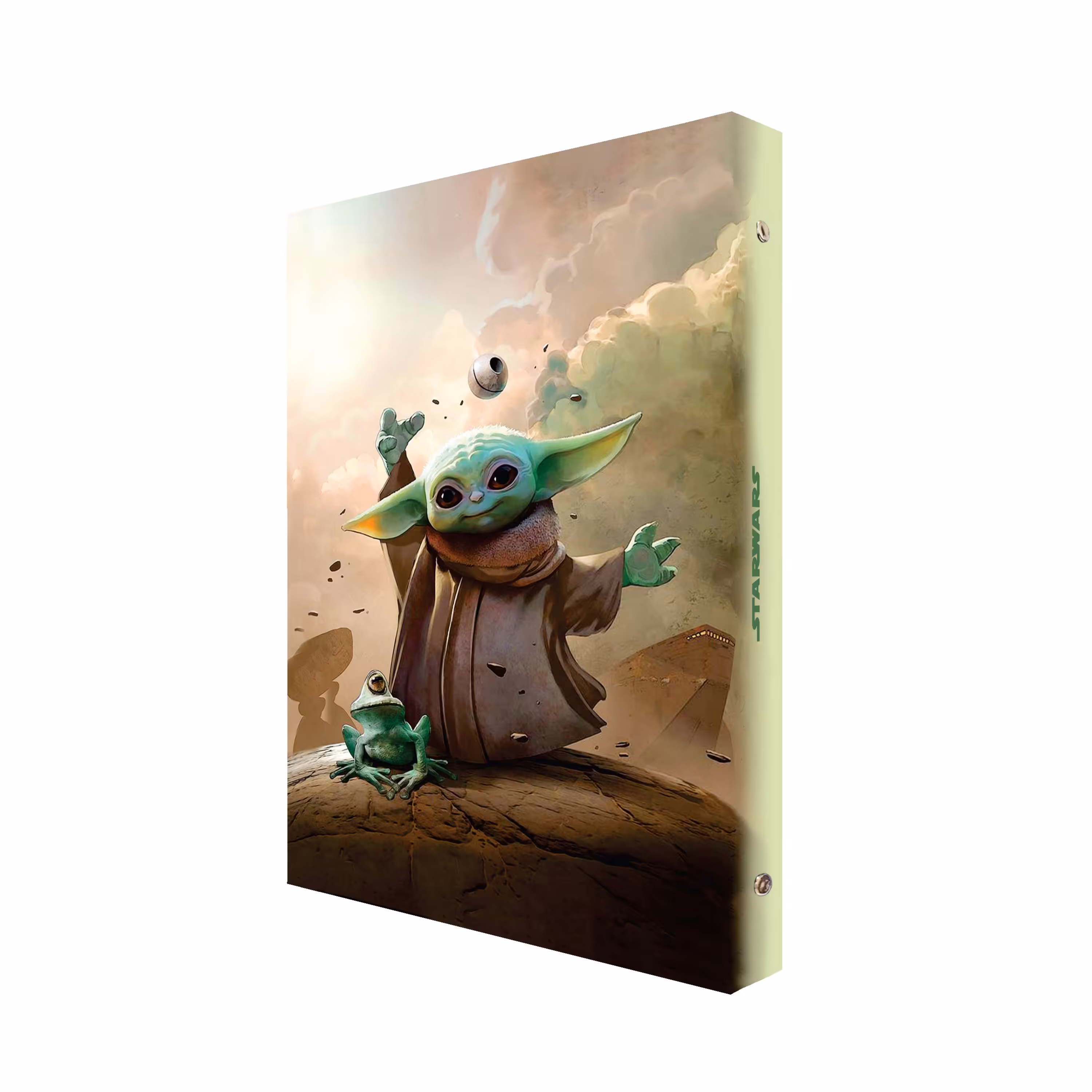 دفتر کلاسوری 100 برگ پدیده نقش مدل 26 حلقه طرح بیبی یودا کد 04