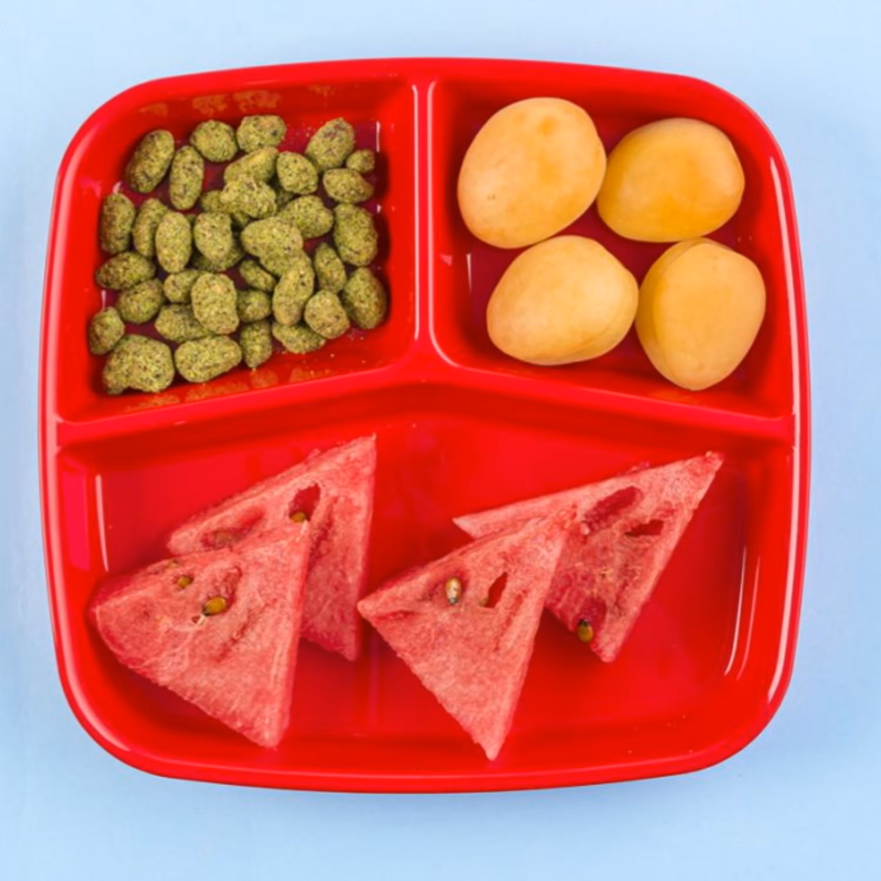 ظرف سه خانه رنگی لیمون