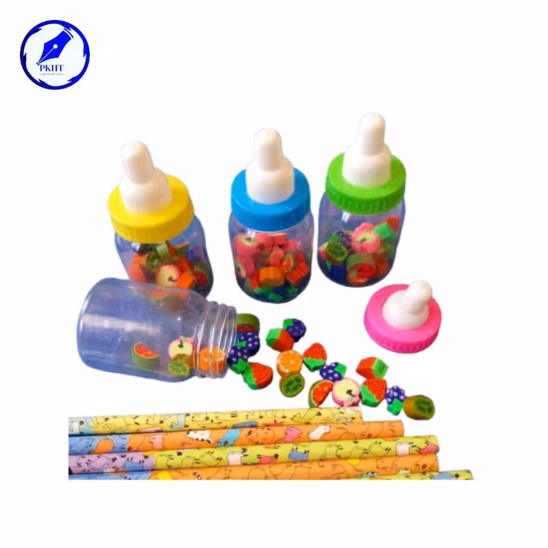 پاک کن فانتزی شیشه شیر بسته 24 عددی