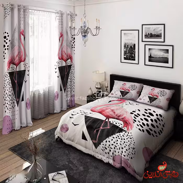 روتختی طرح فلامینگو صورتی کد 15329