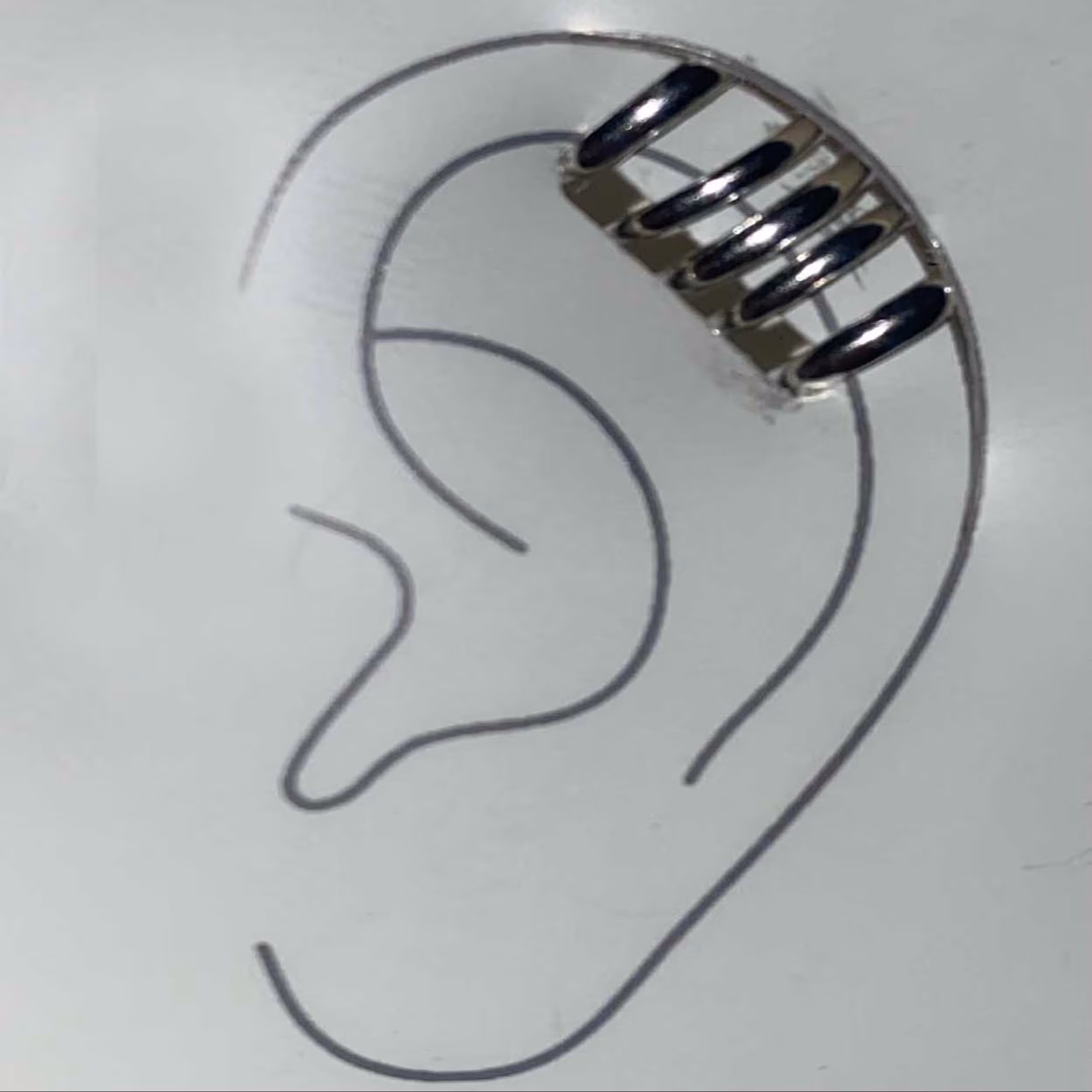 گوشواره نقره کلیپسی طرح اروپا بدون نیاز به سوراخ کردن گوش عیار925