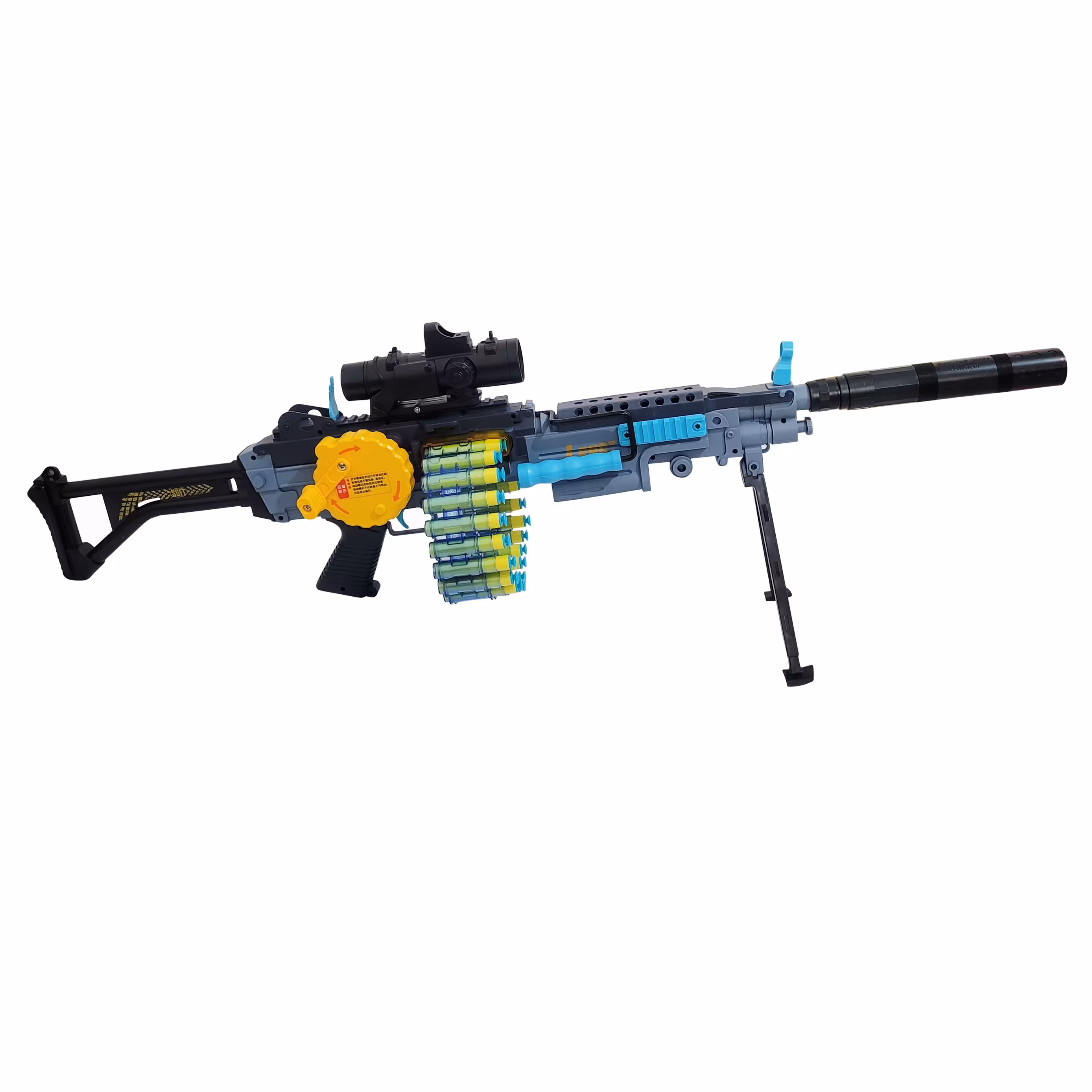 تفنگ اسباب بازی شارژی طرح مسلسل رگبار کد 1336