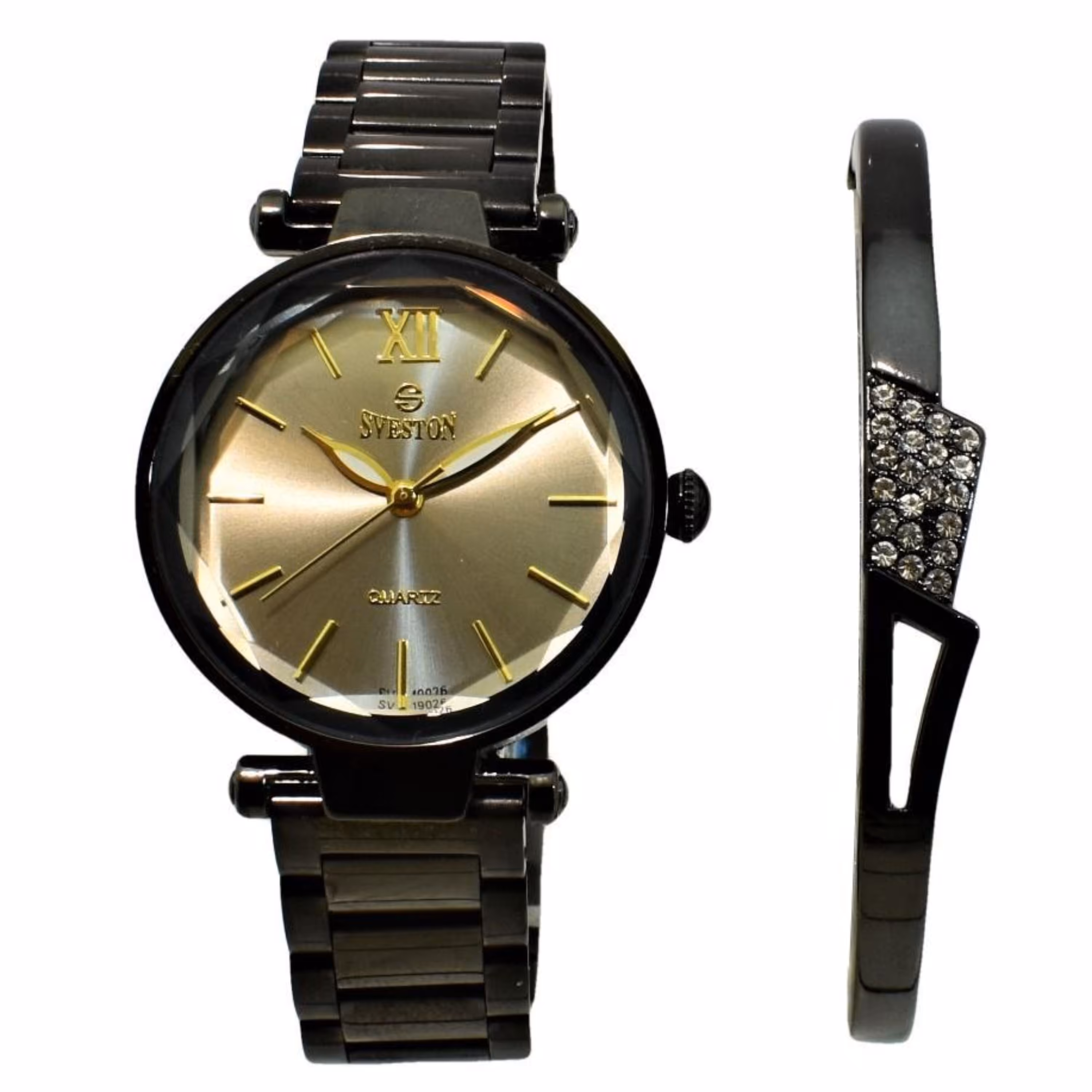 SVESTON NO  SV19026 ست ساعت و دستبند زنانه جدید ساخت ژاپن  صفحه سیلور