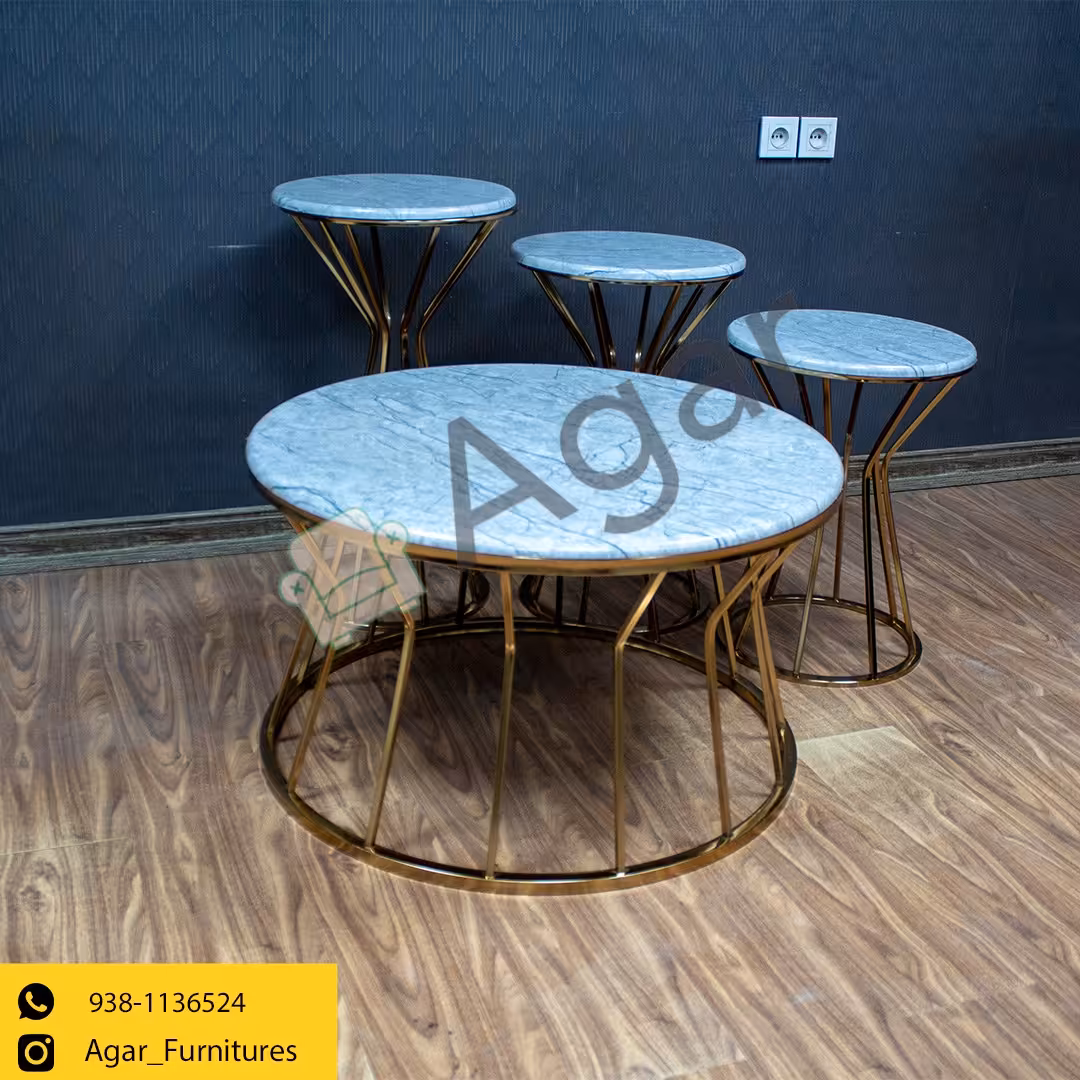 میز جلو مبلی و عسلی فلزی مدل چتری