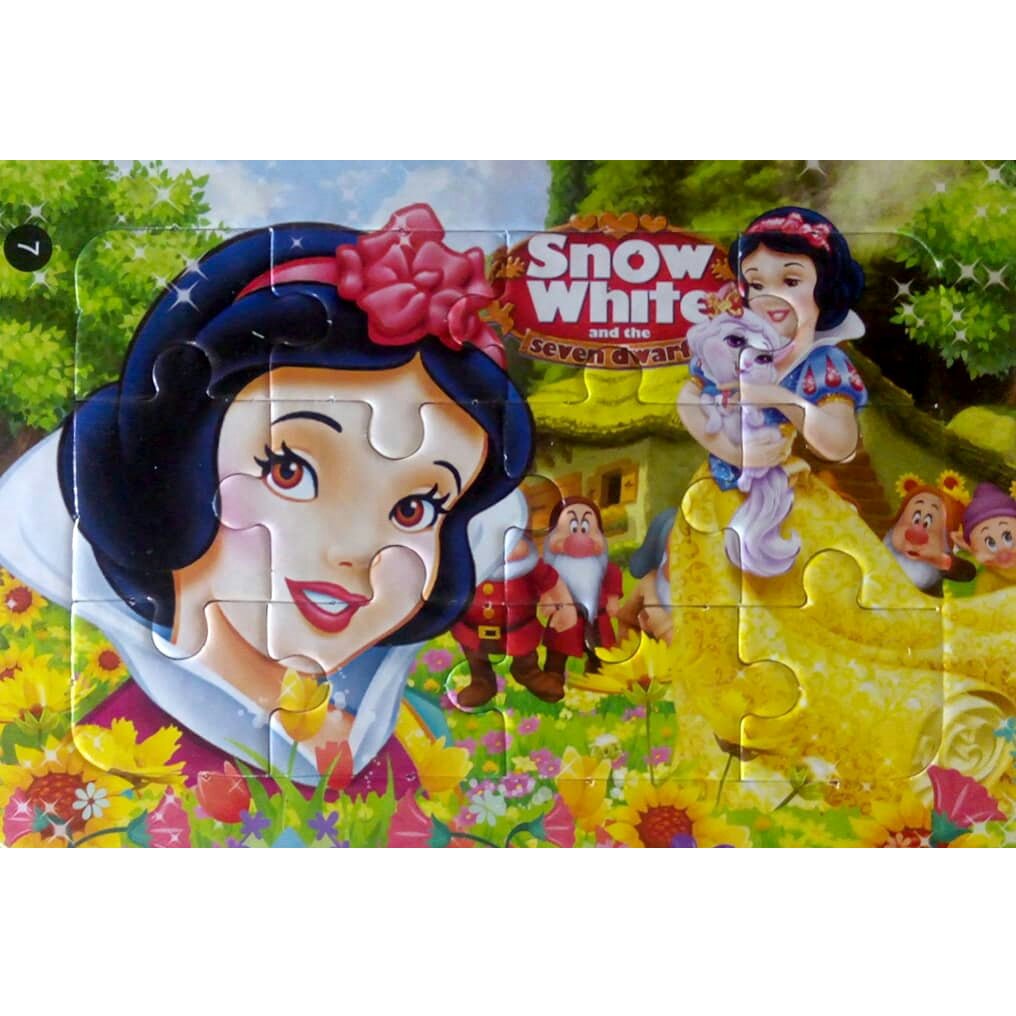 جورچین سفید برفی - پازل فانتزی 12 تکه رقعی - پشت رنگ آمیزی - شماره 7