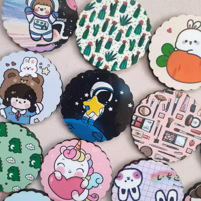 ایینه جیبی چوبی طرح فانتزی با کیفیت آیینه چوبی 