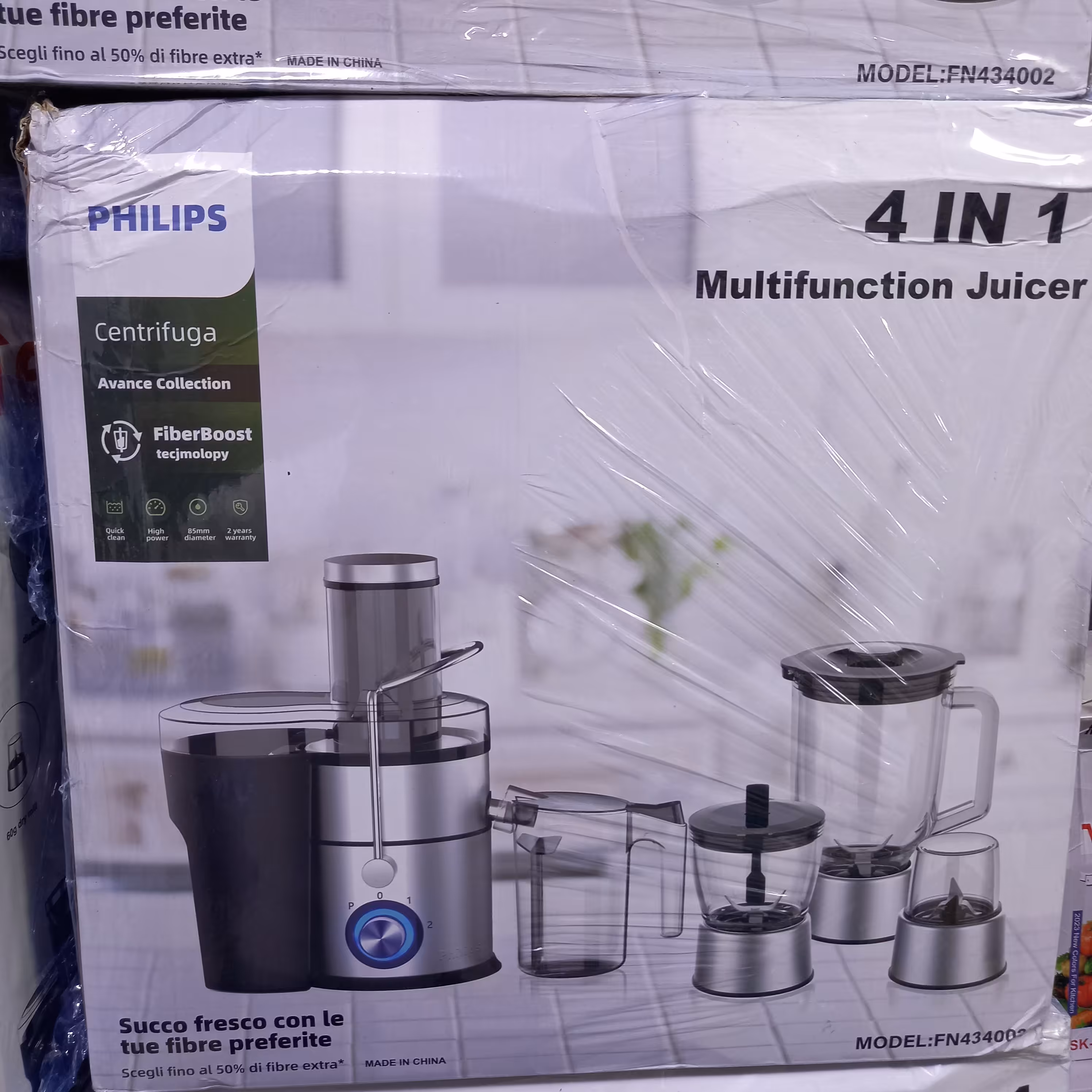 آبمیوه گیری فیلیپس 4 کاره پایه فلزی تمام استیل کیفیت اصلی و عالی مدلFN434002