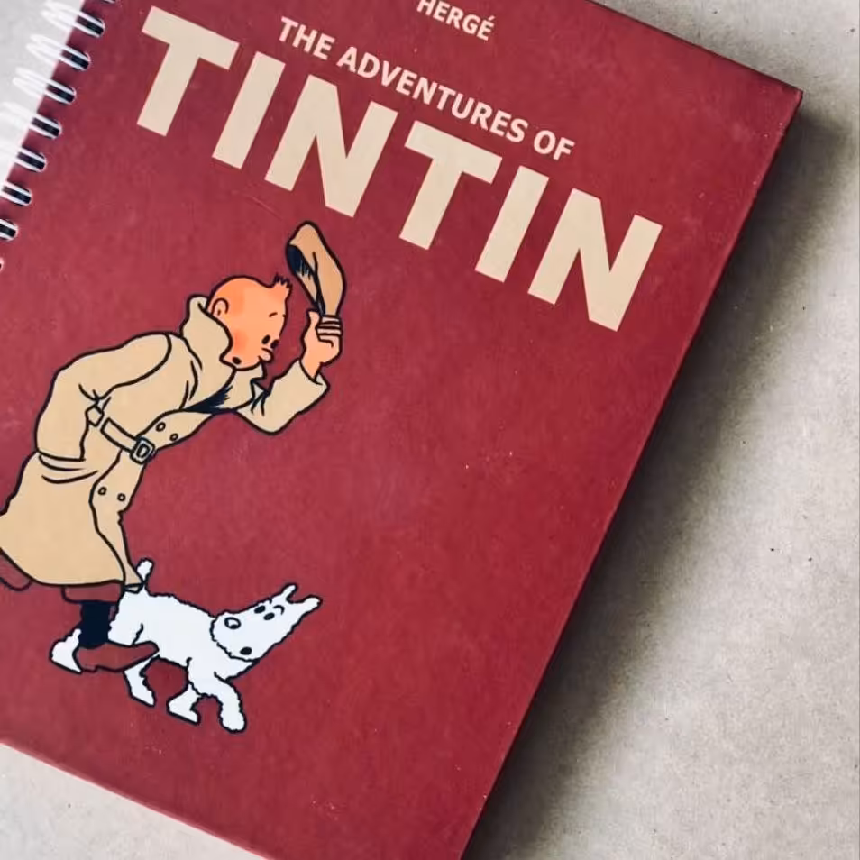 دفتر خط دار طرح تن تن