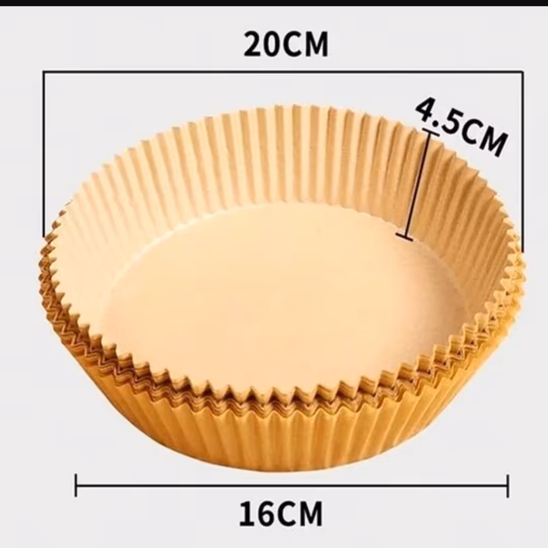 کاغذ سرخ کن بسته 50 عددی سایز کف 16 سانت ارتفاع 4 سانت قطر بالای کاغذ 20 سانت مناسب سرخ کن 4 لیترتا 6 لیتری(کاغذ سرخکن) 